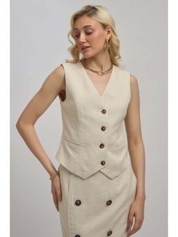 Virgio - Women Cream Solid Top