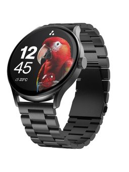 Ambrane - Marble Bluetooth Calling Smartwatch with 1.43 Inch (3.63 cm) Amoled Display-Metallic Black