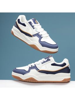Red Tape - Men Colorblocked Off White & Navy Blue Lifestyle Sneakers