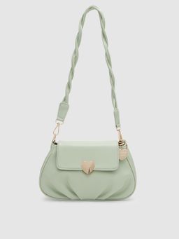 Caprese - Emily in Paris Mint solid medium Satchel Handbag