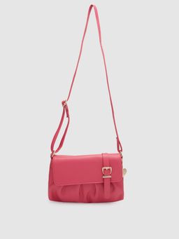 Caprese - Emily in Paris Fuschia Pink solid small Sling Handbag