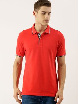 Being Human - Men Solid Red Polo T-Shirt
