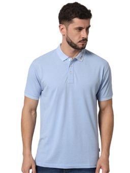 Griffel - Men Printed Half Sleeve Black Polo T-Shirt