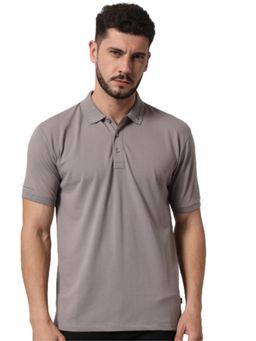 Griffel - Men Printed Half Sleeve Black Polo T-Shirt