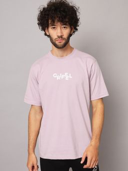 Griffel - Men Printed Half Sleeve Black T-Shirt