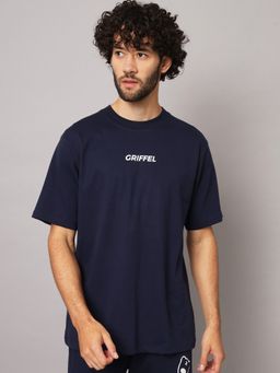 Griffel - Men Printed Half Sleeve Black T-Shirt