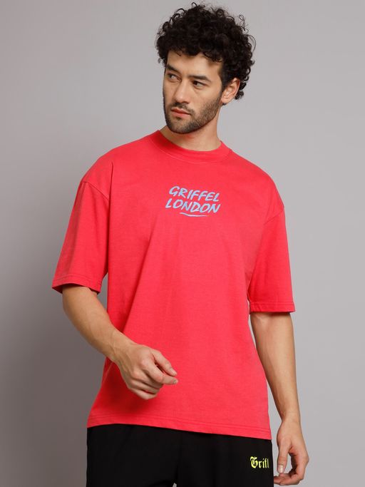 Buy Griffel Men No Time For Romance Neon Pink Oversized Drop