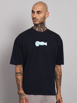 Griffel - Men I Say More Printed Black Regular Fit Cotton T-Shirt