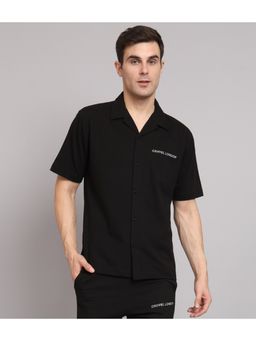 Griffel - Men Basic White Regular Fit Cotton Bowling Shirt