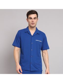 Griffel - Men Basic Royal Regular Fit Cotton Bowling Shirt