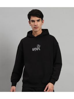 Griffel - Mens Black We Can Only Learn To Love By Loving Oversized Fleece Hoodie Sweatshirt