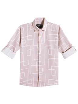 CHARCHIT - Boys Full Sleeves Printed Casual Shirt - Pink