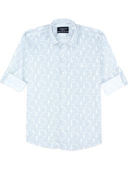 CHARCHIT - Boys Full Sleeves Printed Shirt - White