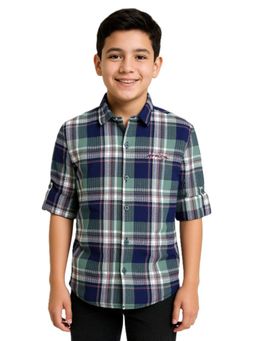 CAVIO - Boys Full Sleeves Checked Shirt - Multi-Color