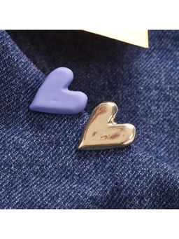 Salty - Opposite Attract Blue And Gold Earrings