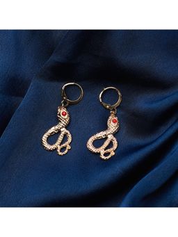 Salty - Glamourous Red Eye Snake Earrings