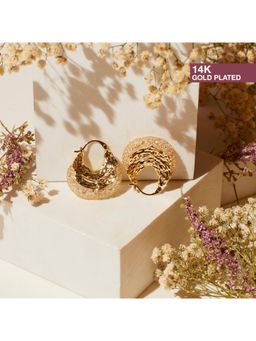 Salty - Flaxen Golden Hoops Earrings