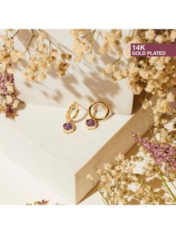 Salty - Blush Purple Diamond Earrings