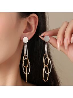 Salty - Jovial Long Gold Silver Earring
