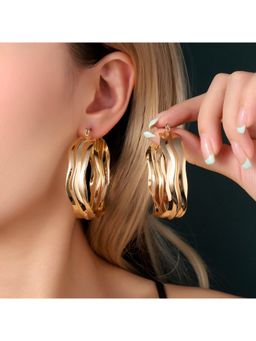 Salty - Craggy Big Gold Hoop Earring