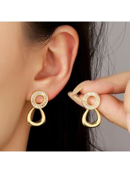 Salty - Yume Crystal Round Gold Earring