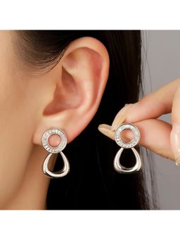 Salty - Yume Crystal Round Silver Earring