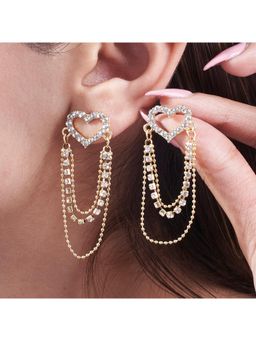 Salty - Elegant Heart Chain Earrings
