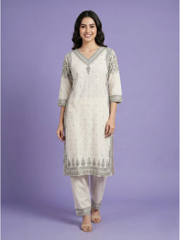 SPAN - Ivory Women Casual Kurta with Pant