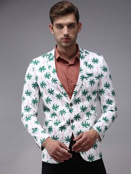 SHOWOFF - Men White Printed Blazer