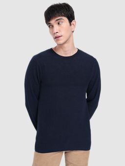 Bewakoof - Men's Blue Textured Sweater