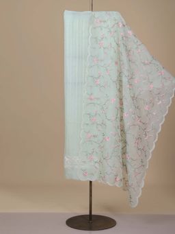 LABEL KALASHREE - Sea Green Pure Organza Unstitched Suit