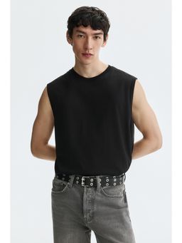 H&M - Men Black Coolmax Regular Fit Vest Top