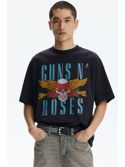 H&M - Men Black Oversized Fit T-Shirt