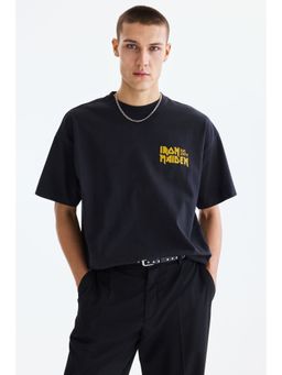 H&M - Men Black Oversized Fit T-Shirt