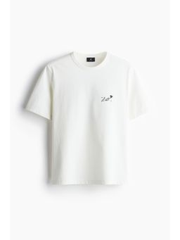 H&M - Men White Coolmax Regular Fit T-Shirt