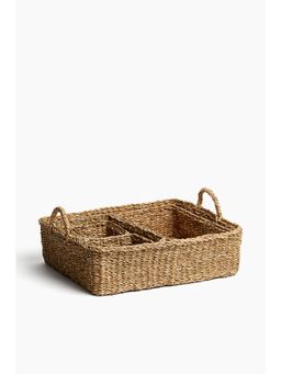 H&M - Beige 5-Piece Braided Storage Set