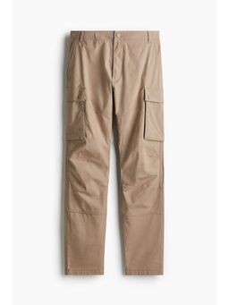 H&M - Men Beige Slim Fit Ripstop Cargo Trousers