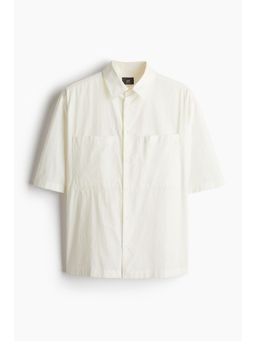 H&M - Men White Regular Fit Short-Sleeved Shirt