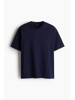 H&M - Men Blue Loose Fit T-Shirt