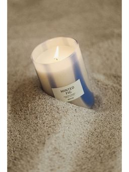H&M - Blue Scented Candle In Glass Holder