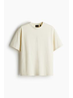 H&M - Men Beige Coolmax Loose Fit T-Shirt