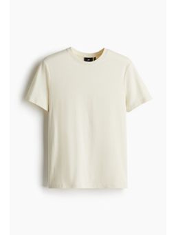 H&M - Men Beige Coolmax Regular Fit T-Shirt