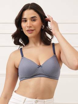 Clovia - Women Printed Padded Non-Wired Full-Coverage Multiway T-shirt Bra