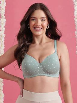 Clovia - Women Cotton Padded Non-Wired Full-Coverage Multiway T-shirt Bra