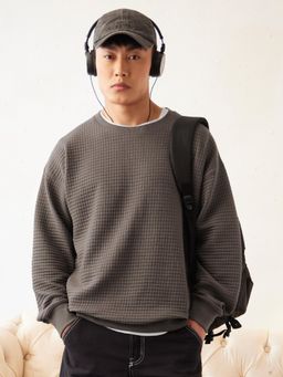 The Souled Store - Textured Sweatshirt: Oakwood Men Oversized Sweatshirt