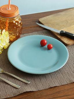 HomeTown - Ceramic Quarter Plate 8 Inch in Blue Colour