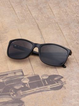 TED SMITH - Plastic Black Square Sunglass for Unisex-Elvie_C1 (57)