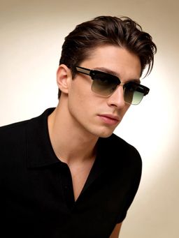 IDEE - Metal Green Clubmaster Sunglass-Idso223C2Sg (55)