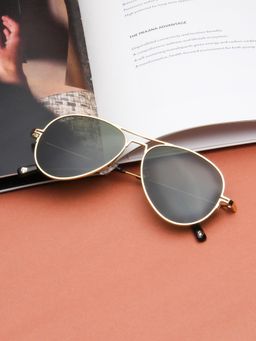 TED SMITH - Metal Green Pilot Sunglass for Unisex-Sun-Airstar 2_C2 (56)