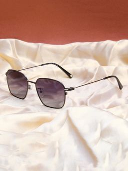 TED SMITH - Metal Grey Square Sunglass for Unisex-Sun-Thinray 1_C1 (52)